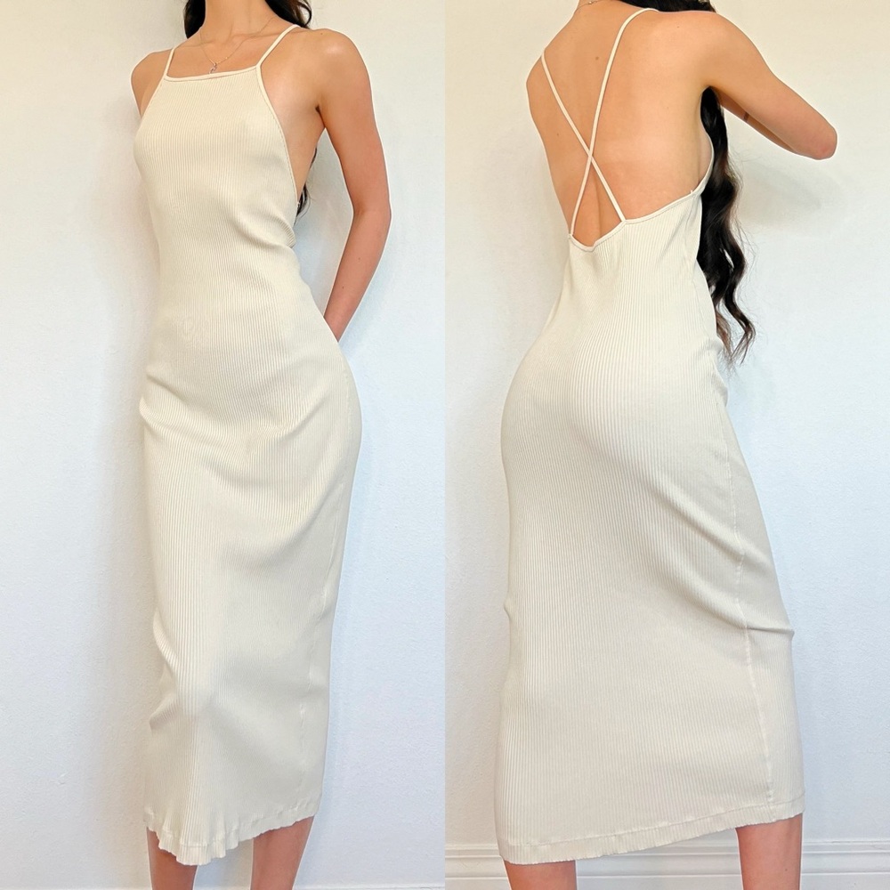 Backless Halter Maxi Dress